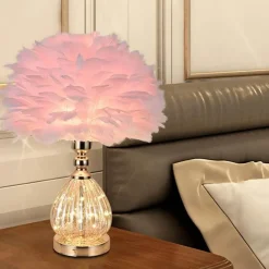 Tischlampe aus Federglas – Elegante Beleuchtung für die Inneneinrichtung