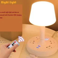 Tischlampe mit Steckdosenleiste – Schreibtischlampe mit Telefonhalter