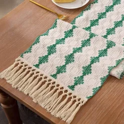 Tischläufer aus Jacquard-Baumwolle – Elegantes Esszimmerdekor