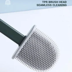 Toilettenbürste aus Silikon mit Halter – Wandmontiertes Badezimmer-Reinigungswerkzeug
