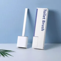 Toilettenbürste aus Silikon mit Halter – Wandmontiertes Badezimmer-Reinigungswerkzeug