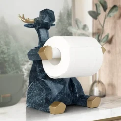 Toilettenpapierhalter mit Elefanten-Hirschmotiv – süßes Badezimmerdekor
