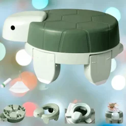 Toilettentrainer für Kleinkinder mit Schildkrötenmotiv – lustiger Töpfchen-Trainingssitz für einfache Benutzung