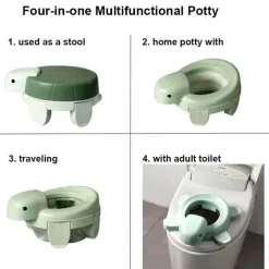 Toilettentrainer für Kleinkinder mit Schildkrötenmotiv – lustiger Töpfchen-Trainingssitz für einfache Benutzung