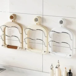 Topfdeckel-Organizer zur Wandmontage – Aufbewahrungsregal mit Saugnapf