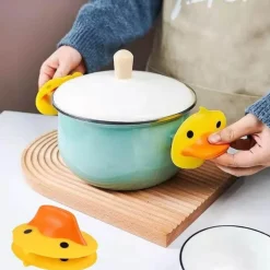 Topflappen „Gelbe Ente“ – 2-teiliges Küchenset