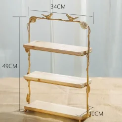 Tortenständer aus Blattgold – Elegante, dekorative Dessert-Ausstellung