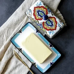 Toskanische Butterdose – Eleganter Butterbehälter aus Keramik