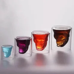 Totenkopf-Glasbecher – hitzebeständiger Bier-Cocktailbecher