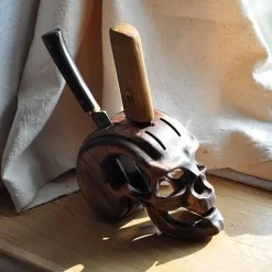 Totenkopf-Messerhalter – Einzigartiges Küchen-Organizer-Dekor