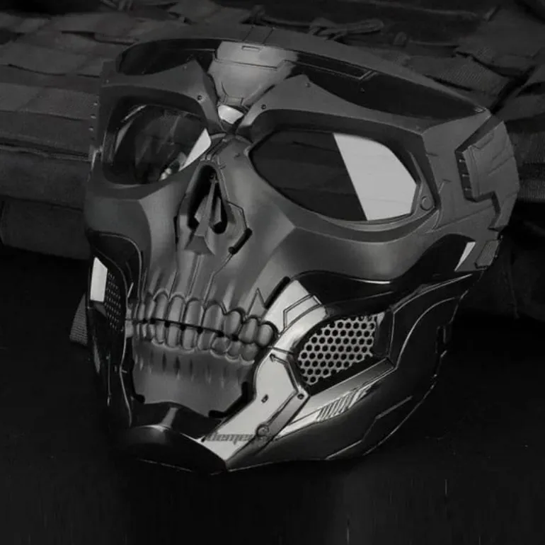 Totenkopf-Motorradmaske - Offroad-Fahrausrüstung