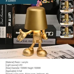 Touch-Lade-Schreibtischlampe - Golden Man Design