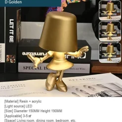 Touch-Lade-Schreibtischlampe - Golden Man Design