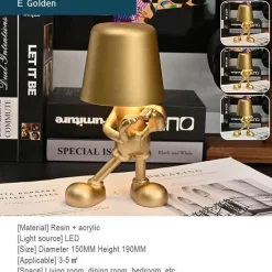 Touch-Lade-Schreibtischlampe - Golden Man Design