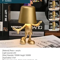 Touch-Lade-Schreibtischlampe - Golden Man Design