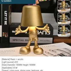 Touch-Lade-Schreibtischlampe - Golden Man Design