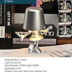 Touch-Lade-Schreibtischlampe - Golden Man Design