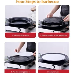 Tragbare antihaftbeschichtete koreanische BBQ-Grillpfanne – leicht zu reinigendes Kochwerkzeug