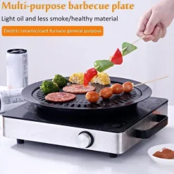 Tragbare antihaftbeschichtete koreanische BBQ-Grillpfanne – leicht zu reinigendes Kochwerkzeug