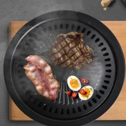 Tragbare antihaftbeschichtete koreanische BBQ-Grillpfanne – leicht zu reinigendes Kochwerkzeug