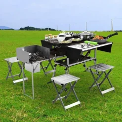 Tragbare Campingküche – Faltbare Outdoor-Kochstation