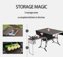 Tragbare Campingküche – Faltbare Outdoor-Kochstation