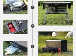 Tragbare Campingküche – Faltbare Outdoor-Kochstation