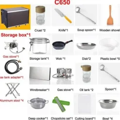 Tragbare Campingküche – Faltbare Outdoor-Kochstation