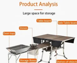 Tragbare Campingküche – Faltbare Outdoor-Kochstation