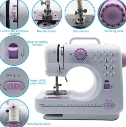 Tragbare elektrische Mini-Nähmaschine – einfache Verwendung auf Reisen