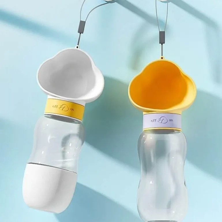 Tragbare Haustier-Wasserflasche - 2-in-1-Reise-Futterspender