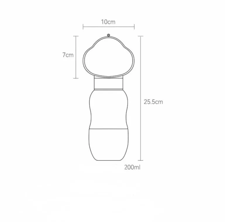 Tragbare Haustier-Wasserflasche - 2-in-1-Reise-Futterspender