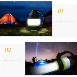Tragbare 3-in-1-LED-Campinglaterne für Outdoor-Abenteuer