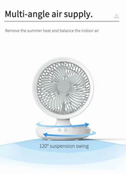 Tragbare kabellose faltbare Ventilator-Nachtlampe