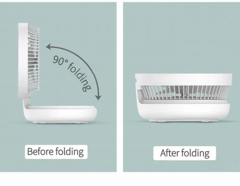 Tragbare kabellose faltbare Ventilator-Nachtlampe