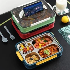 Tragbare Lunchbox aus Edelstahl – auslaufsicherer Lebensmittelbehälter