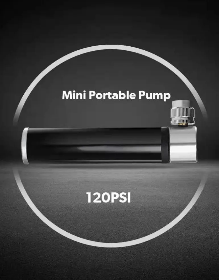 Tragbare Mini-Fahrradpumpe aus Aluminium – kompakte Fahrradluftpumpe