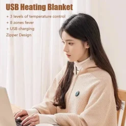 Tragbare, per USB wiederaufladbare Heizdecke – Wärme für unterwegs