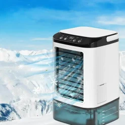 Tragbare Ultraschall-Klimaanlage mit kühlem Nebel – Luftbefeuchter mit Doppelsprühfunktion