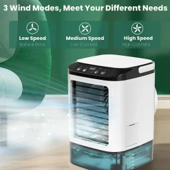 Tragbare Ultraschall-Klimaanlage mit kühlem Nebel – Luftbefeuchter mit Doppelsprühfunktion