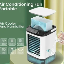 Tragbare Ultraschall-Klimaanlage mit kühlem Nebel – Luftbefeuchter mit Doppelsprühfunktion