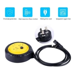 Tragbare Verlängerungskabeltrommel - Kompakte Steckdosenleiste mit mehreren Steckdosen