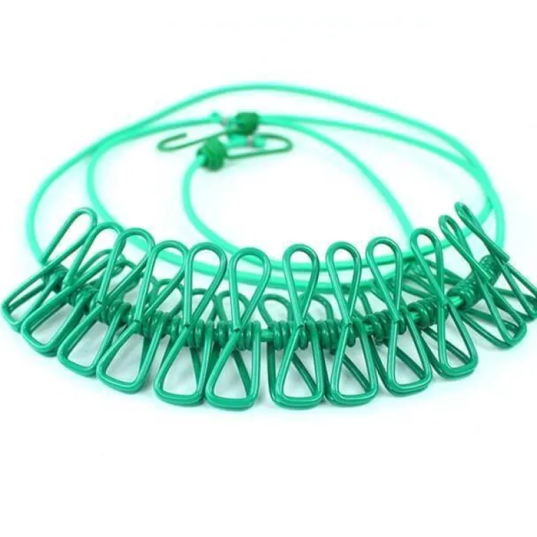 Tragbare winddichte Wäscheleine – Camping-Trockenseil