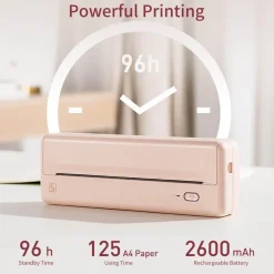 Tragbarer A4-Wireless-Drucker – Kompakter Drucker im Taschenformat