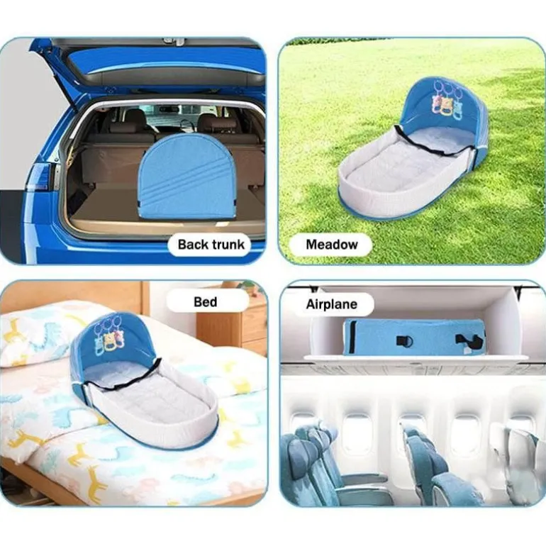 Tragbarer Babybett-Rucksack - Faltbares Reisenest