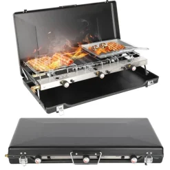 Tragbarer 2-Brenner-Grill – Kompakte Kochlösung für draußen