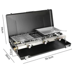 Tragbarer 2-Brenner-Grill – Kompakte Kochlösung für draußen