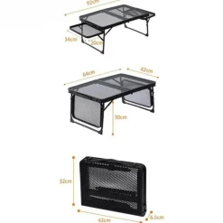 Tragbarer Camping-Grilltisch – Leicht zu transportierende Outdoor-Kochstation