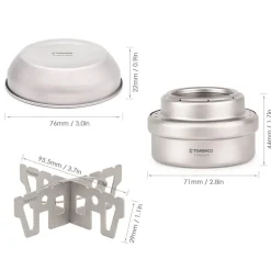 Tragbarer Campingkocher aus Titan – Leichter Reisekocher