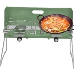 Tragbarer Doppelgasbrenner - Faltbarer Campingkocher